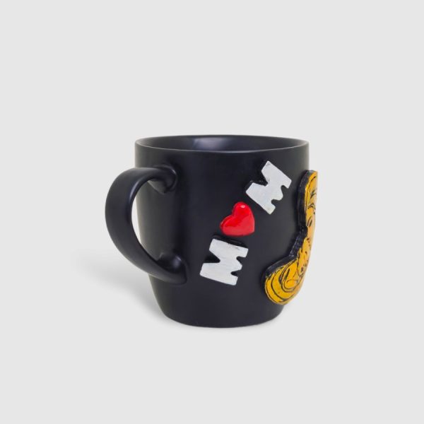 Moms love Large Mug Black - Image 2