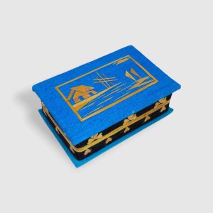 Jute Jewelry Box Blue