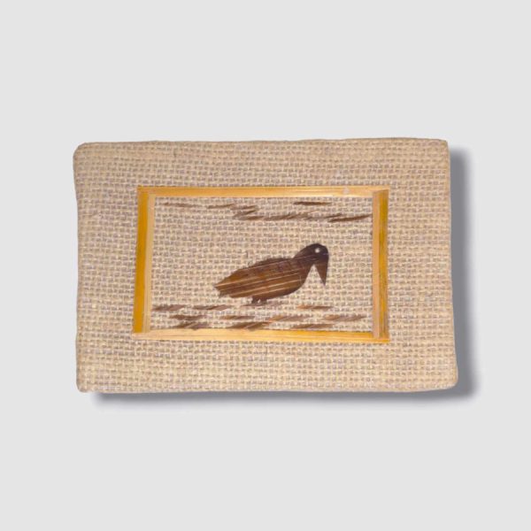 Jute Jewelry Box Bird Design