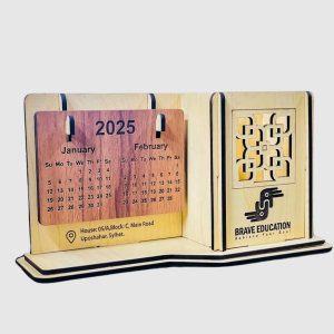Customizable Wooden Desk Calendar