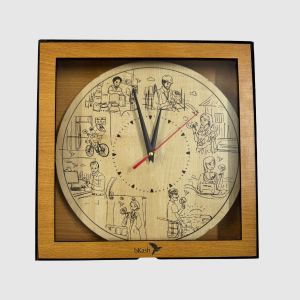 Customizable Story Engraved Wooden Wall Clock