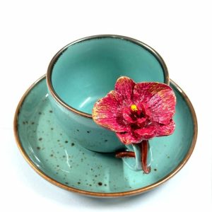 Magenta Orchid Cup & Saucer