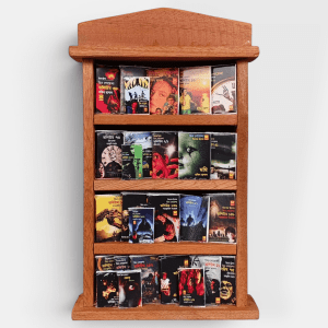 Miniature Bookshelf with Tin Goenda Books